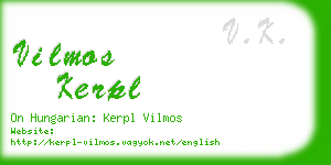 vilmos kerpl business card